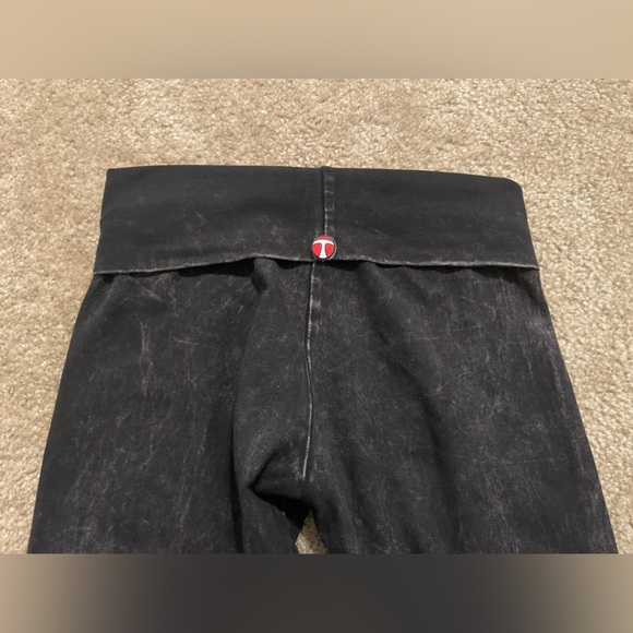 Women’s Hard Tail Fringe Leggings Acid Wash Black Size S Small - Picture 4 of 9